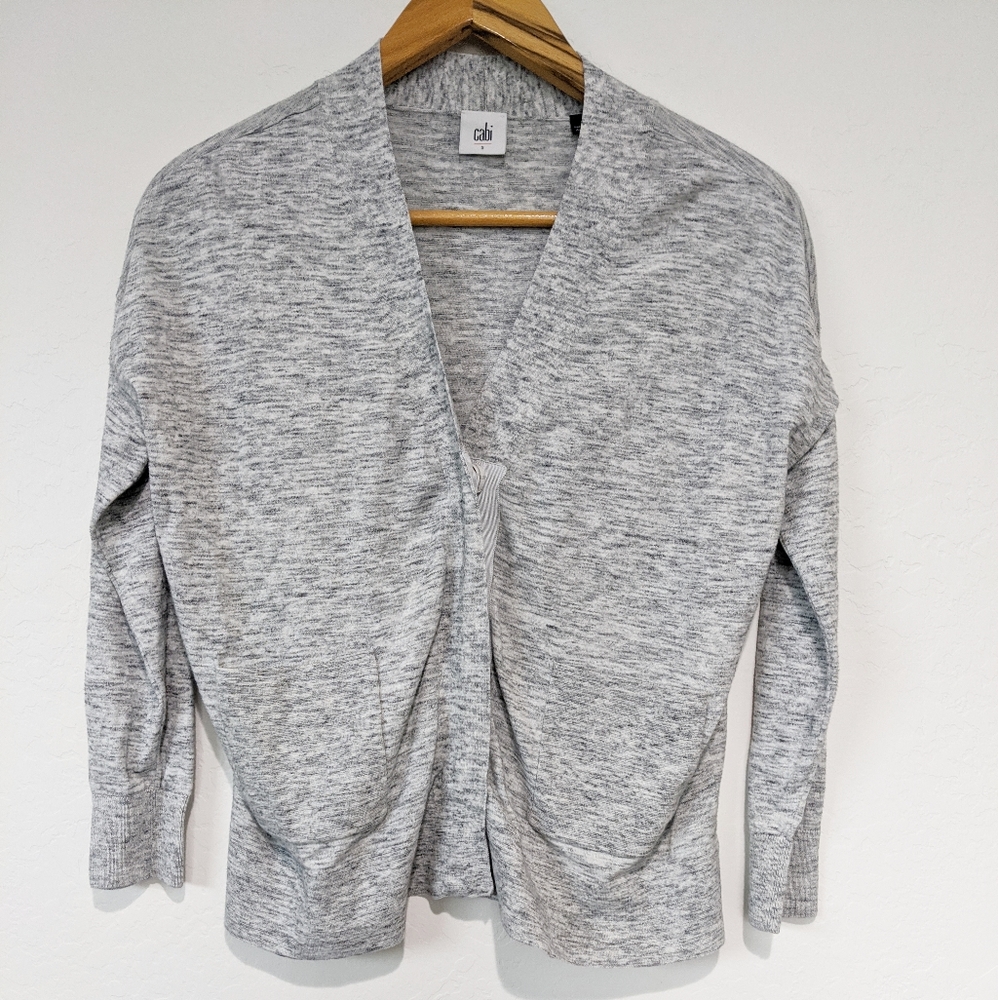 Cabi Women's Cardigan Marled Gray Long Sleeve